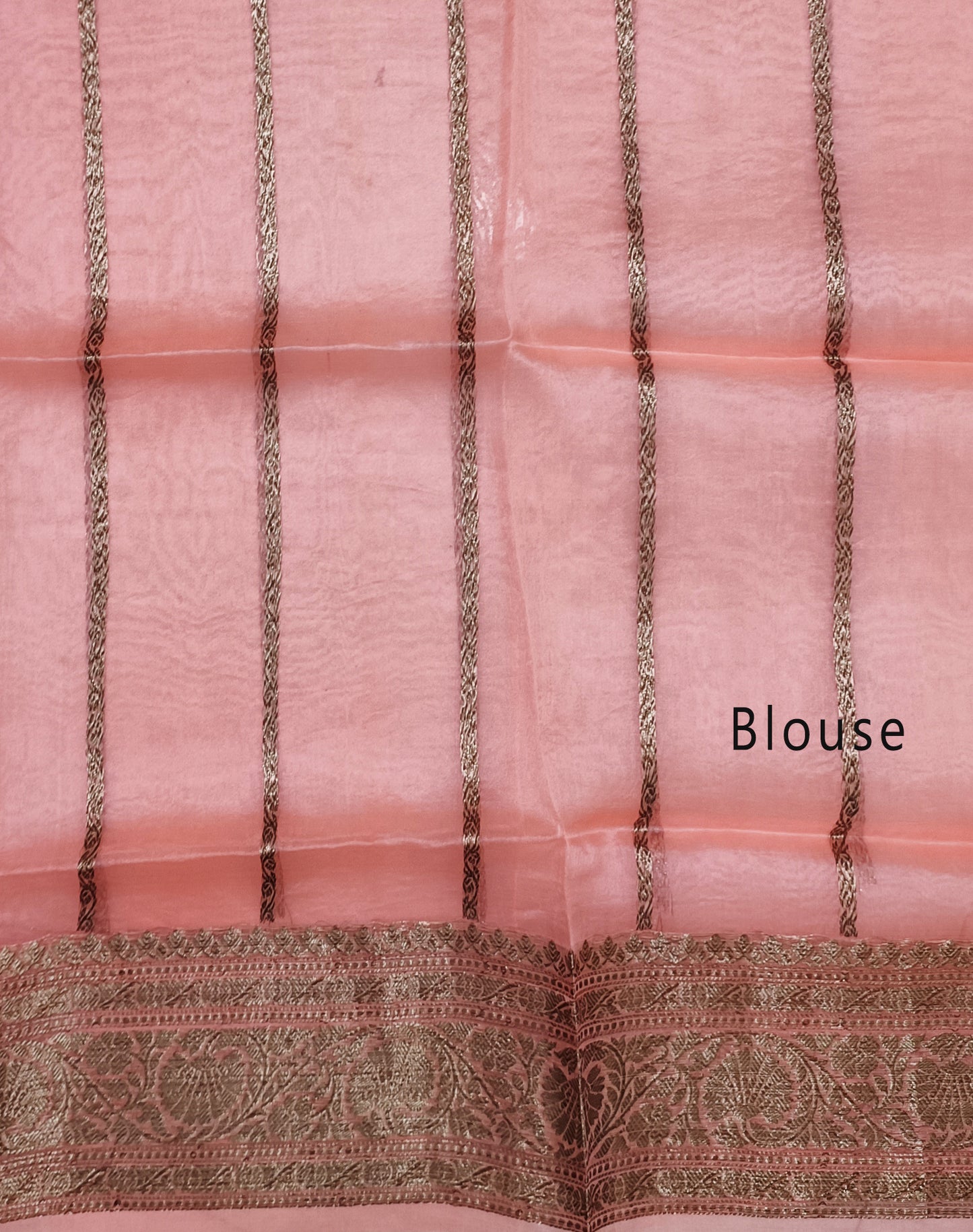 Pink Pure Khaddi Organza Silk Saree