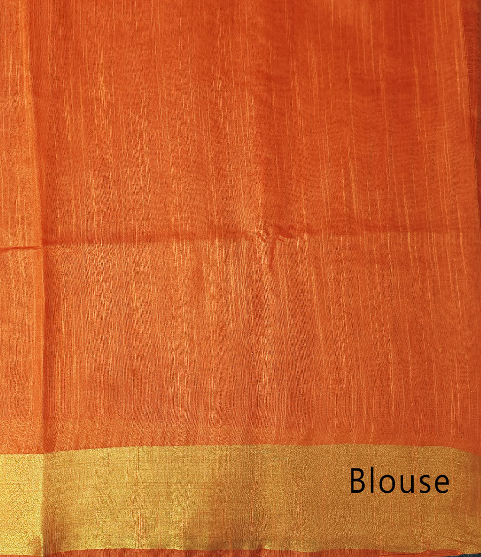 Orange Kota Viscose Saree