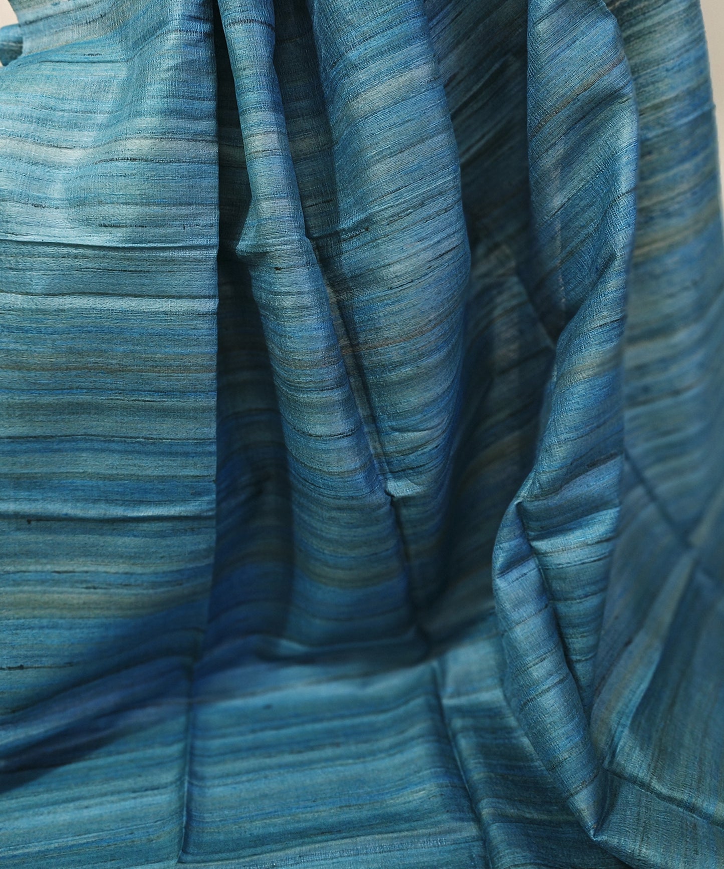 Sky Blue Desi Tussar Silk Saree