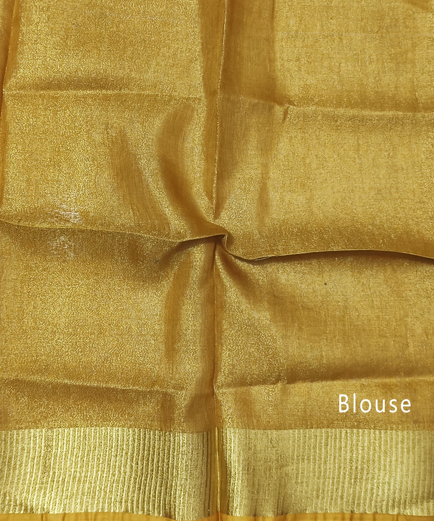 Golden Brown Tissue Linen Saree