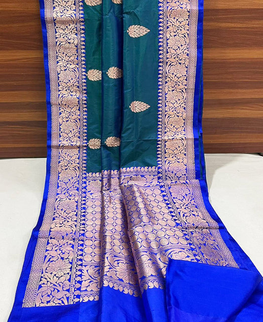 Blue Pure Katan Silk Saree