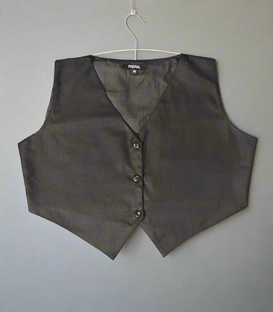 Black Women Waistcoat | Peepal Clothing
