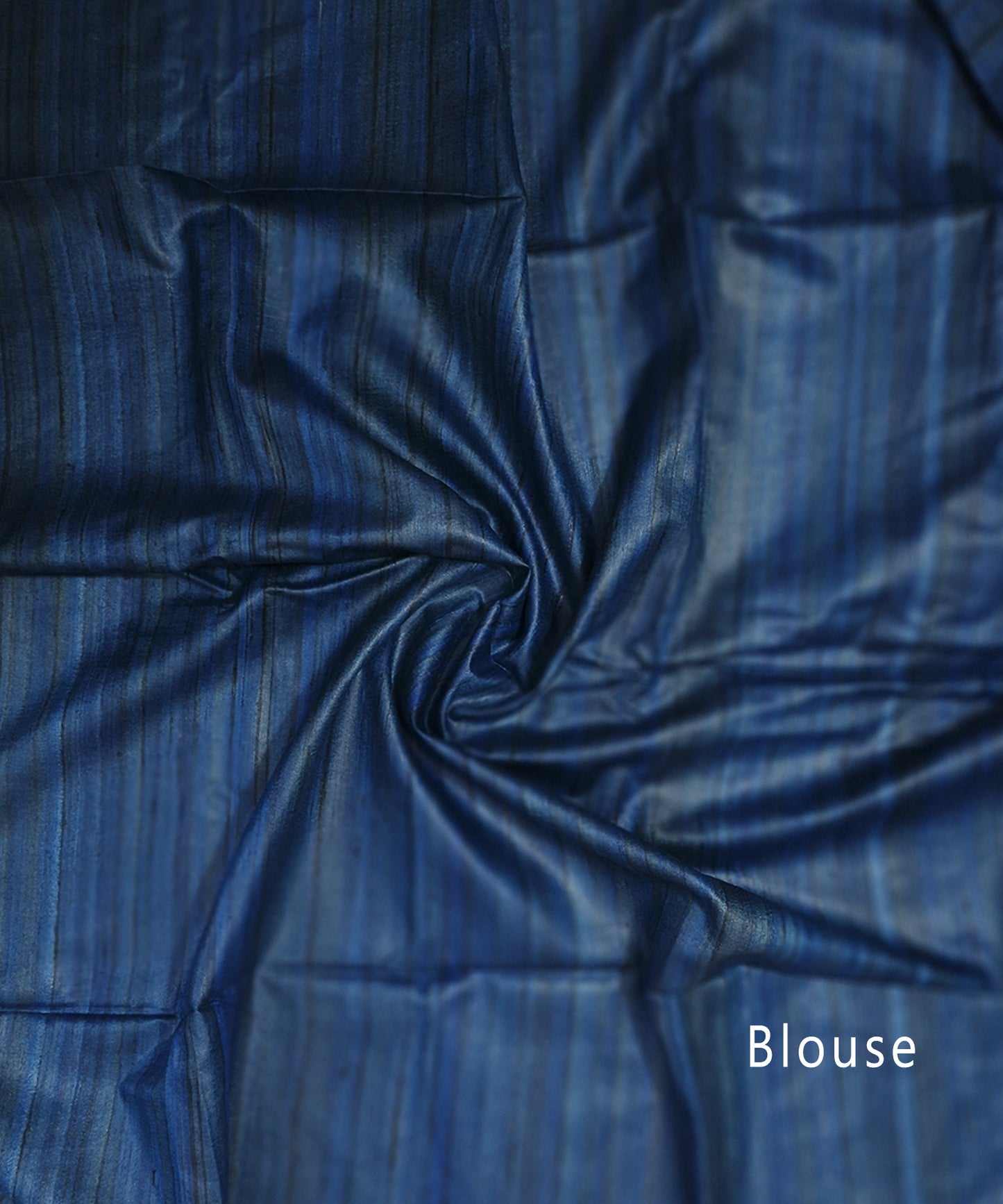 Blue Desi Tussar Silk Saree
