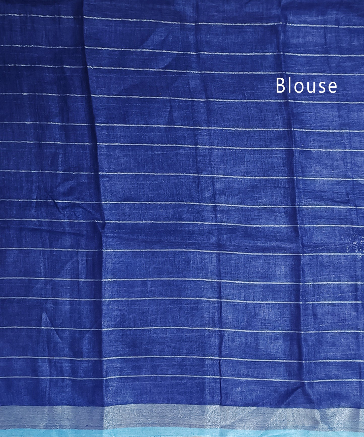 Blue Handloom Pure Linen Saree
