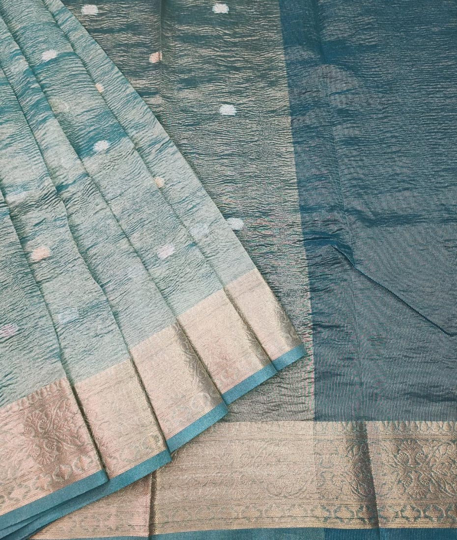 Banarasi Crush Tissue Saree | Peepal Clothing
