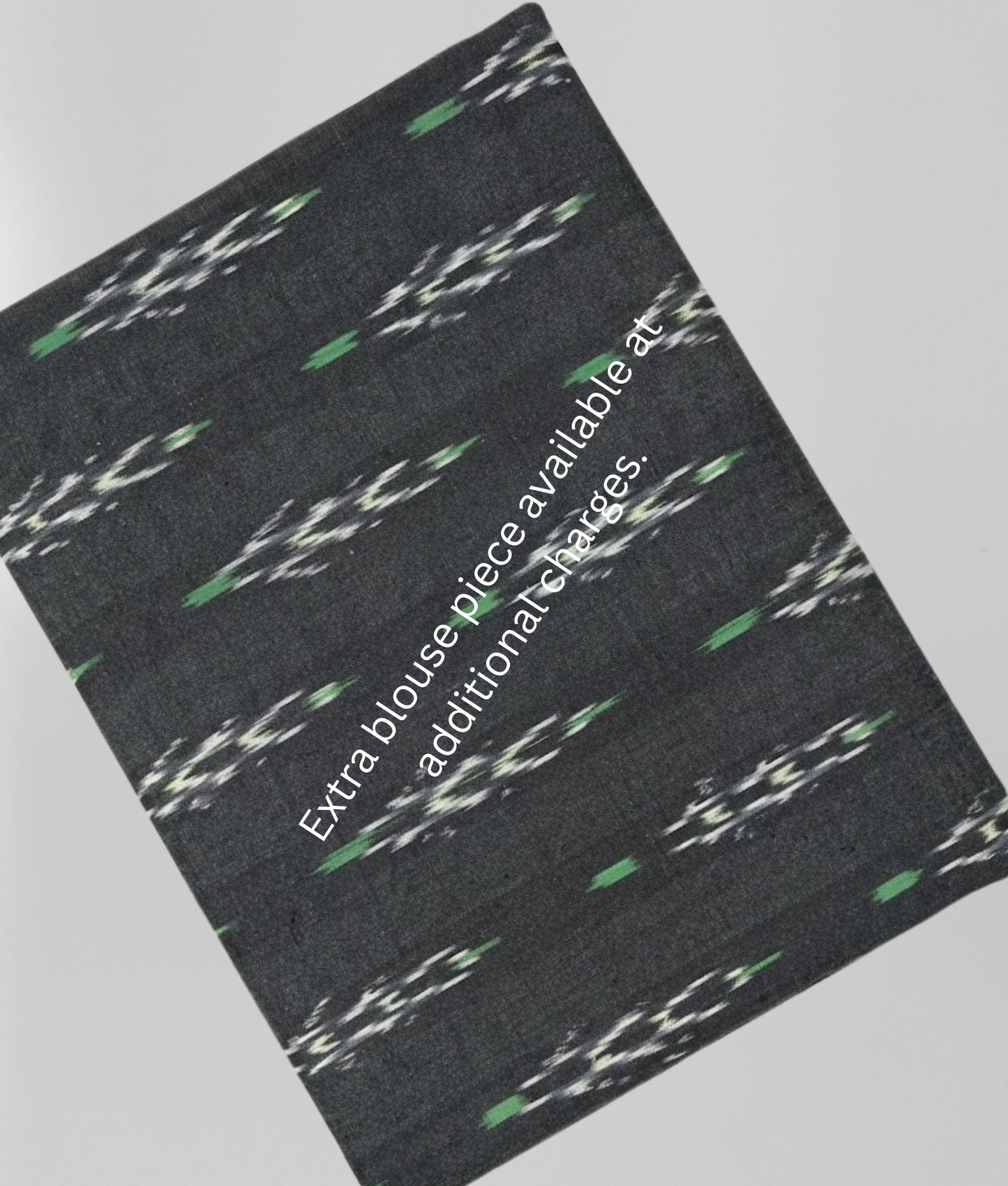 Chic Grey Cotton Slub Saree with Lime Green Contrast Border & Silver Striped Pallu