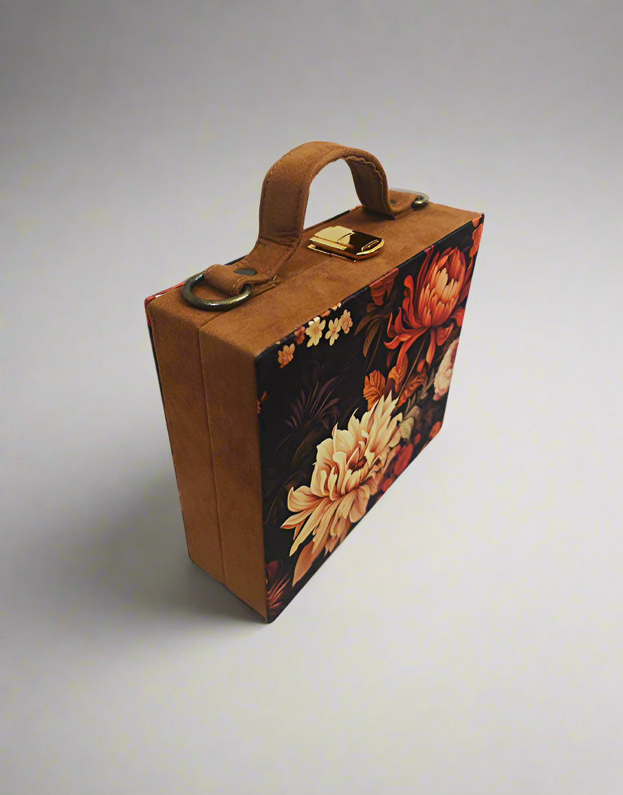 Floral Suitcase Clutch