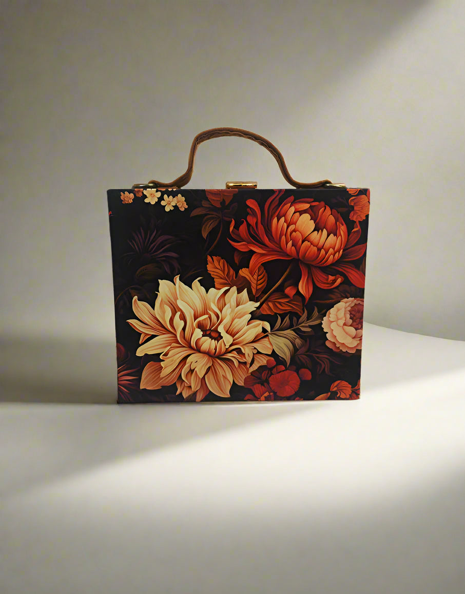 Floral Printed Suitcase Clutch | Peepal Clothing