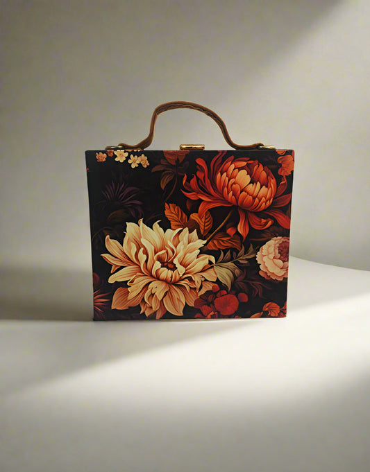 Floral Printed Suitcase Clutch | Peepal Clothing