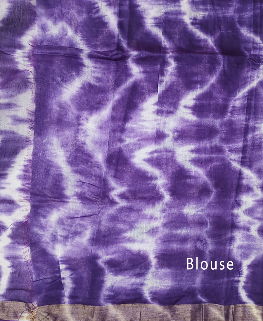 Indigo Tie & Dye Kota Silk Saree