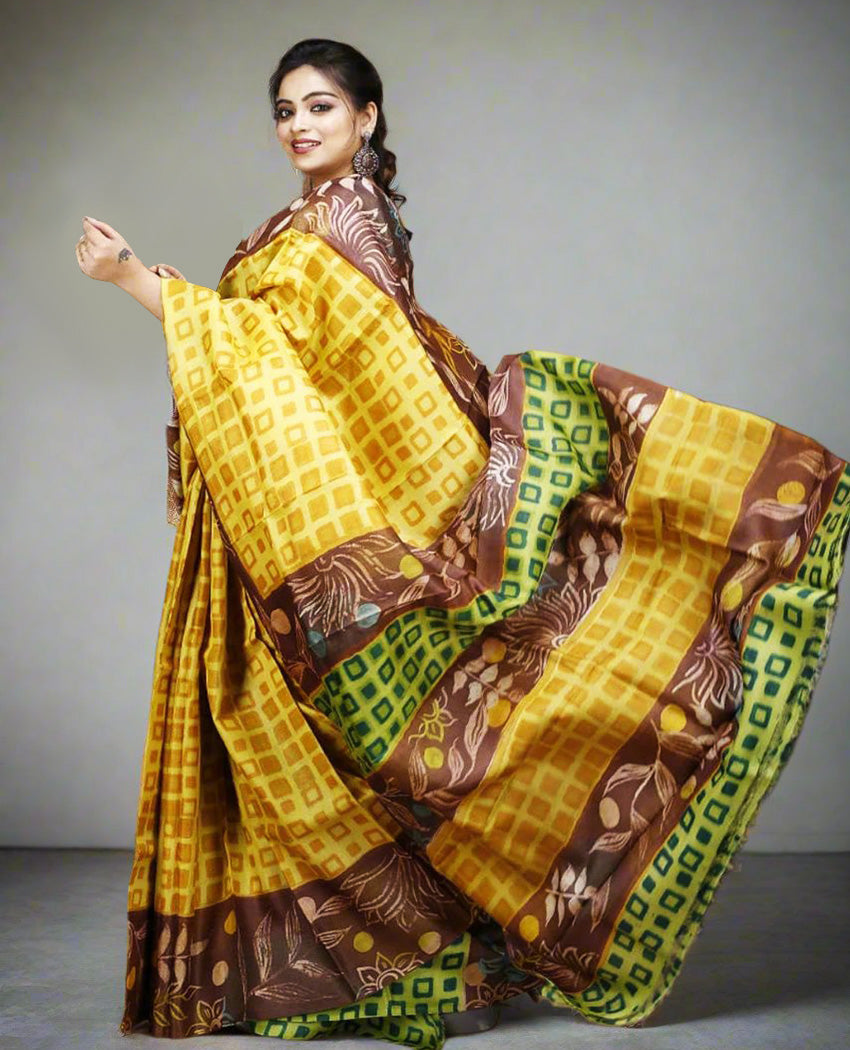 Multi Colour Kalamkari Silk Saree