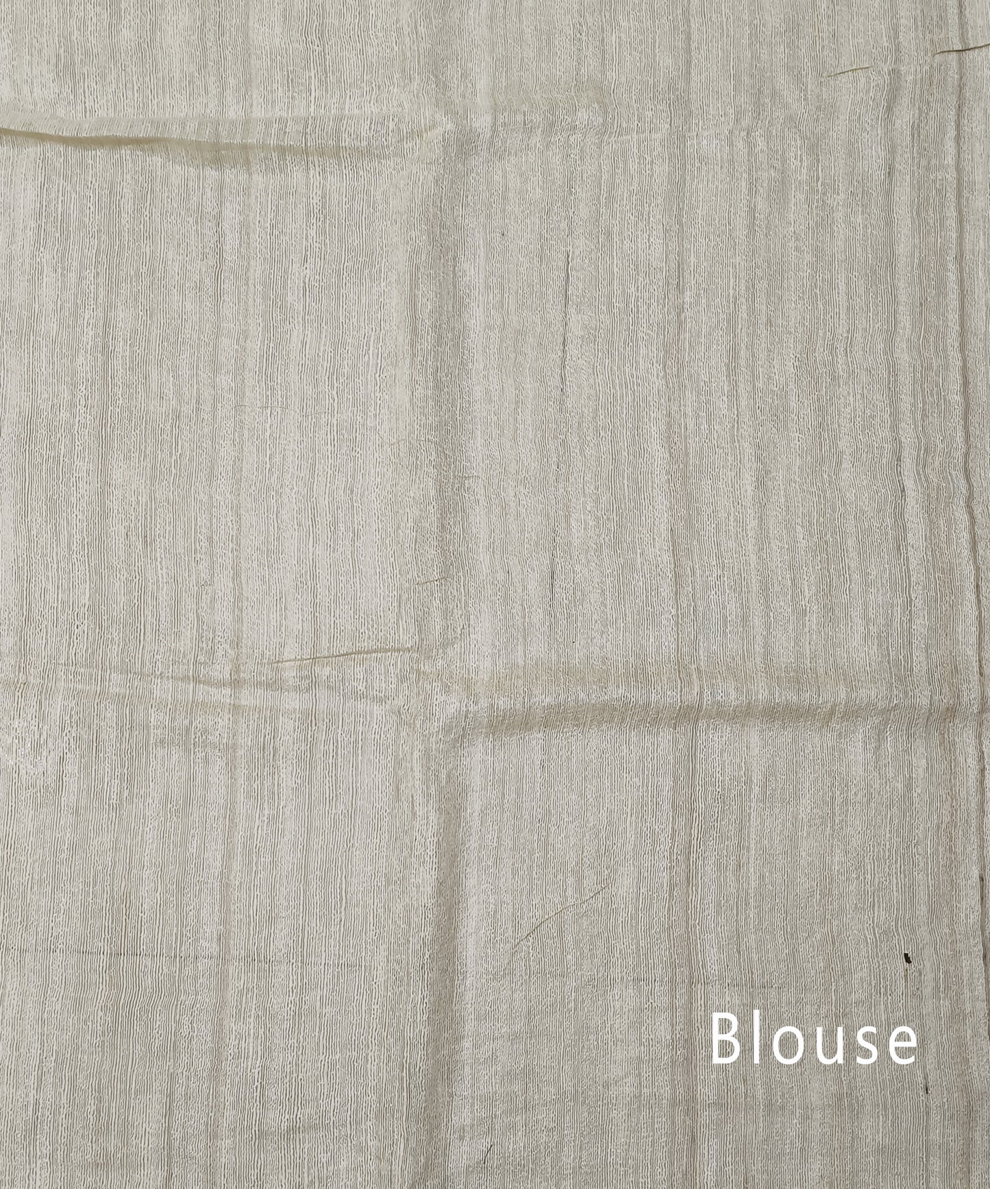 Off-white Embroidered Ghicha Silk Saree