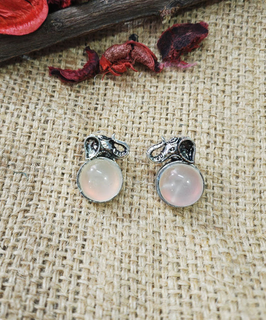 Off White Women's Oxidized Earring |Peepal Clothing