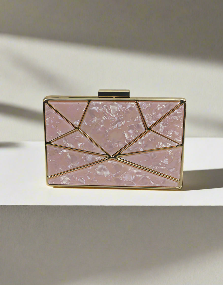 Pink Acrylic Clutch Bag