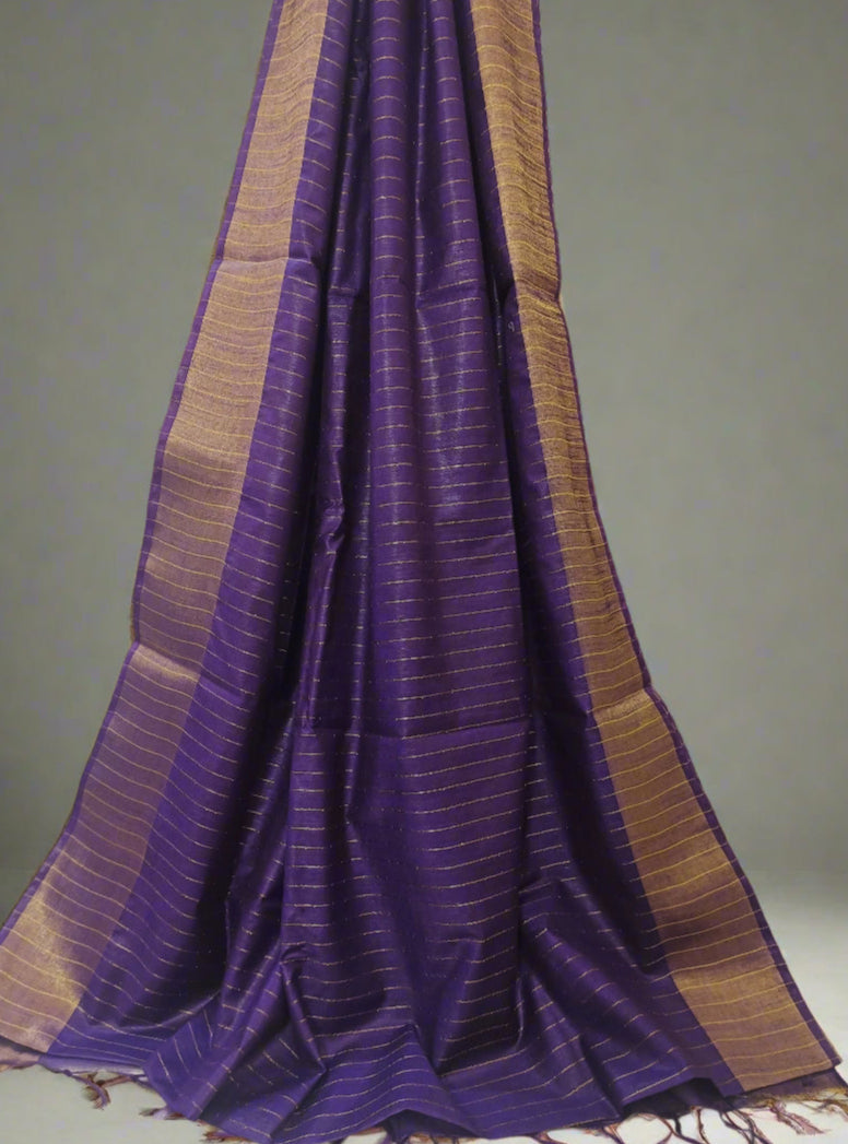 Purple Kota Viscose Saree