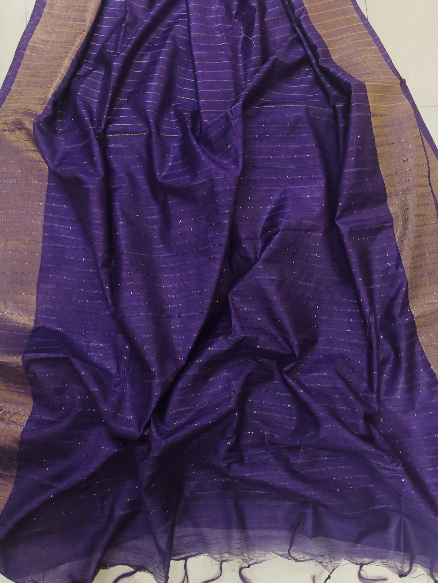 Purple Kota Viscose Saree