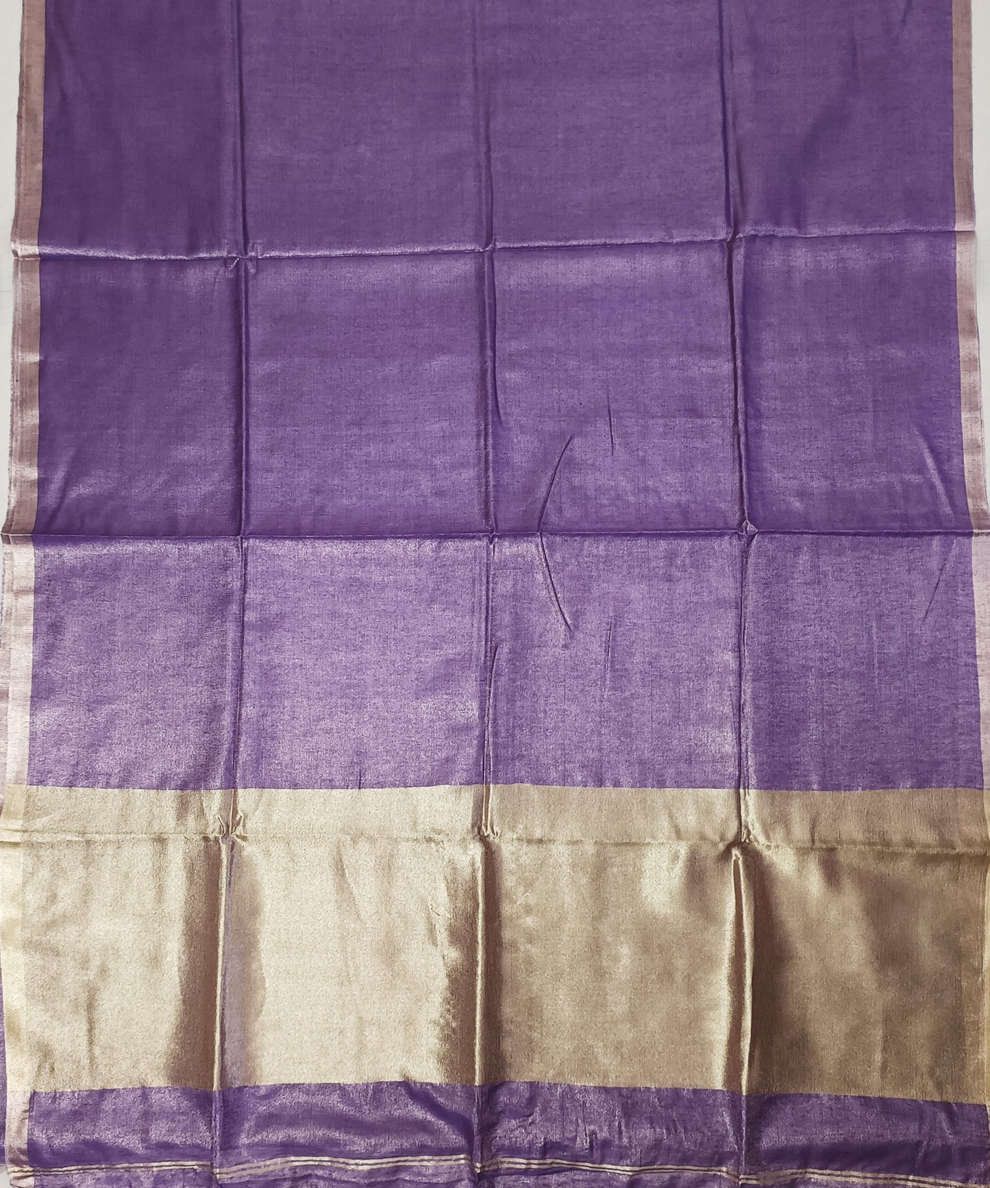 Purple Kota Viscose Silk Saree with Tissue Pallu