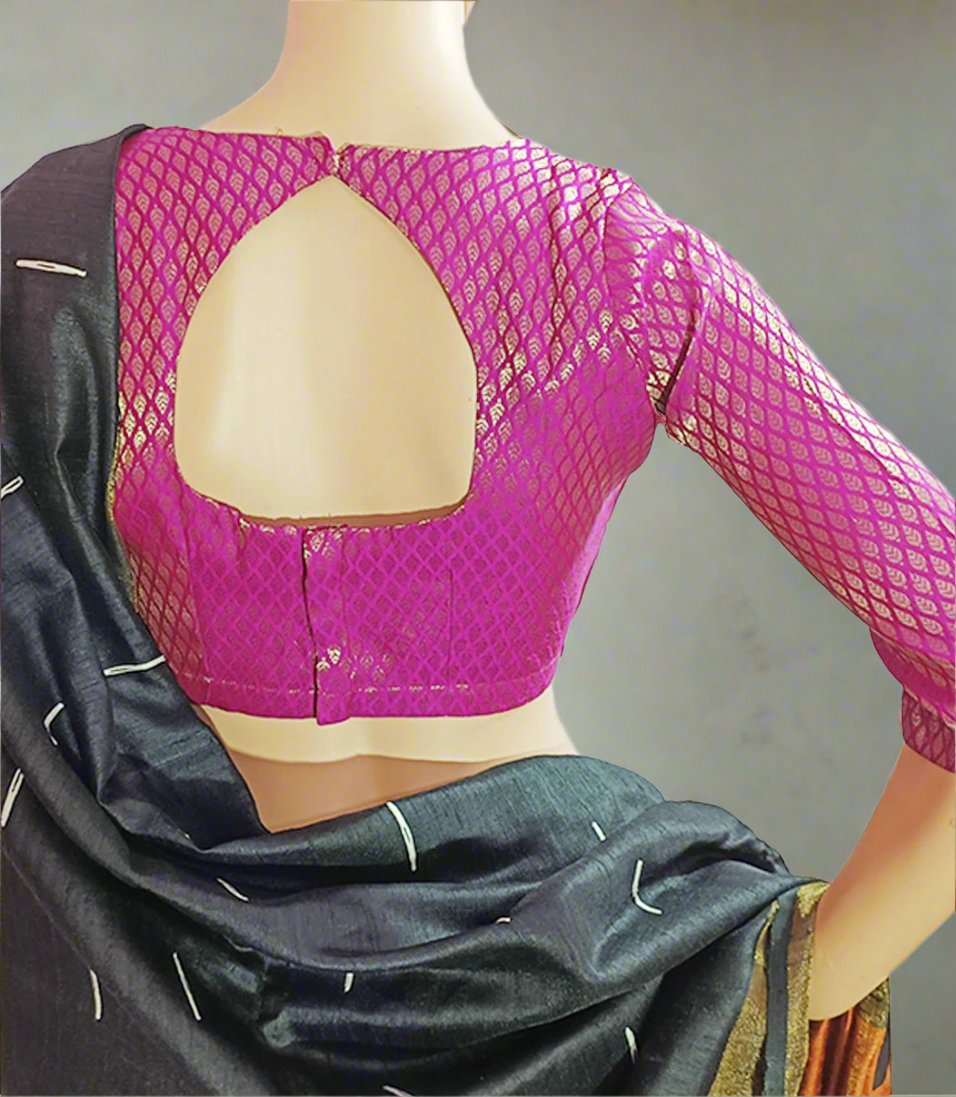 Leaf Back Cut Blouse| Peepal Clothing