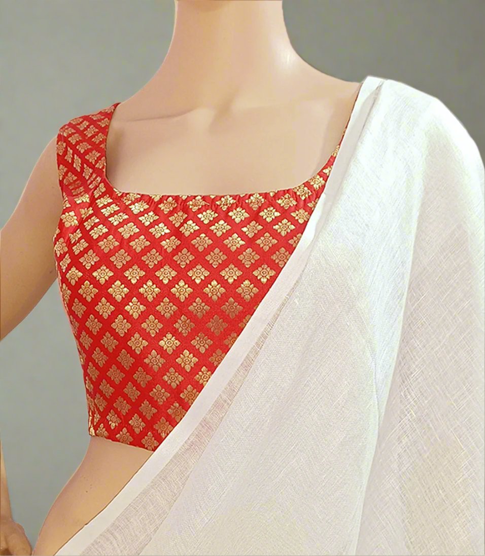 Red Sleeveless Blouse| Peepal Clothing