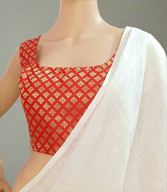 Red Sleeveless Blouse| Peepal Clothing