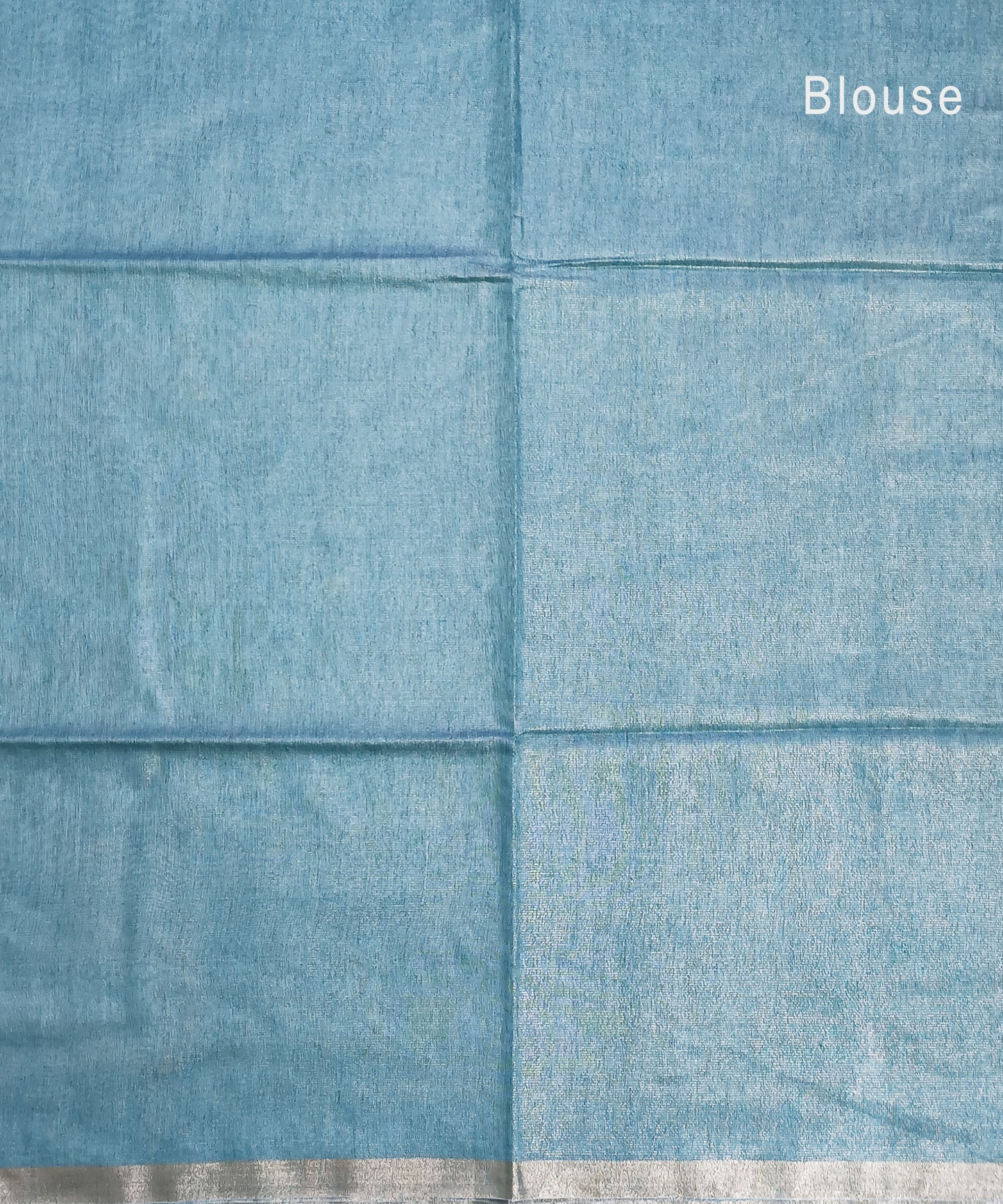 Sky Blue Kota Viscose Silk Saree with Tissue Pallu