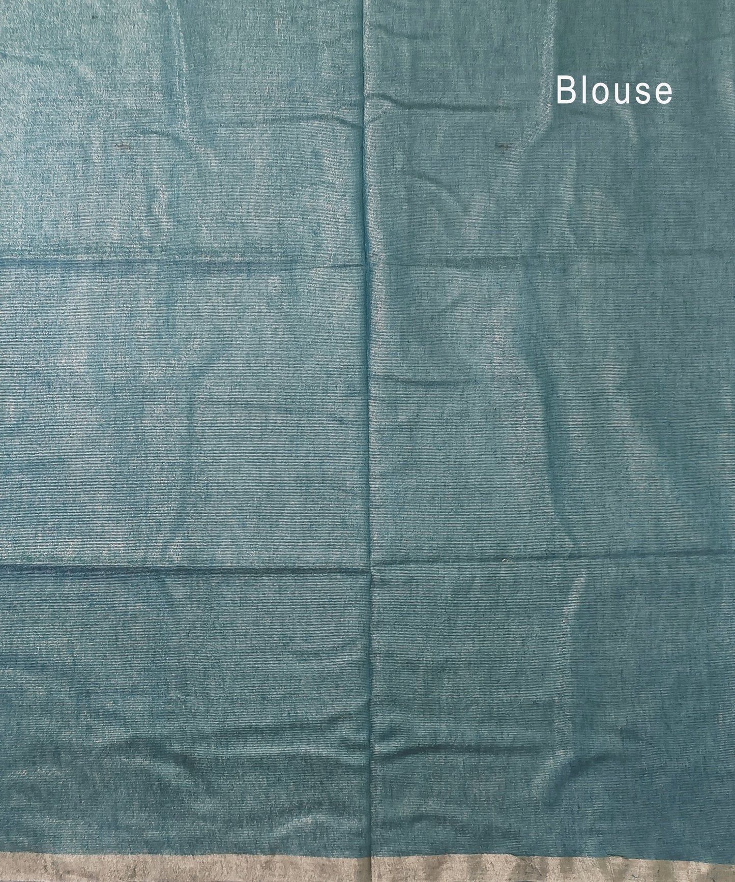 Teal Blue Kota Viscose Silk Saree with Tissue Pallu