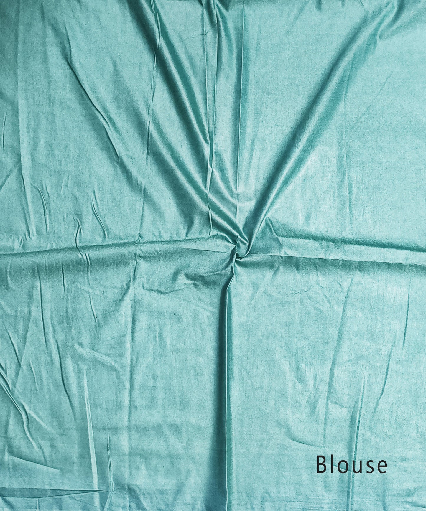 Turquoise and Pink Bhagalpuri Silk Saree