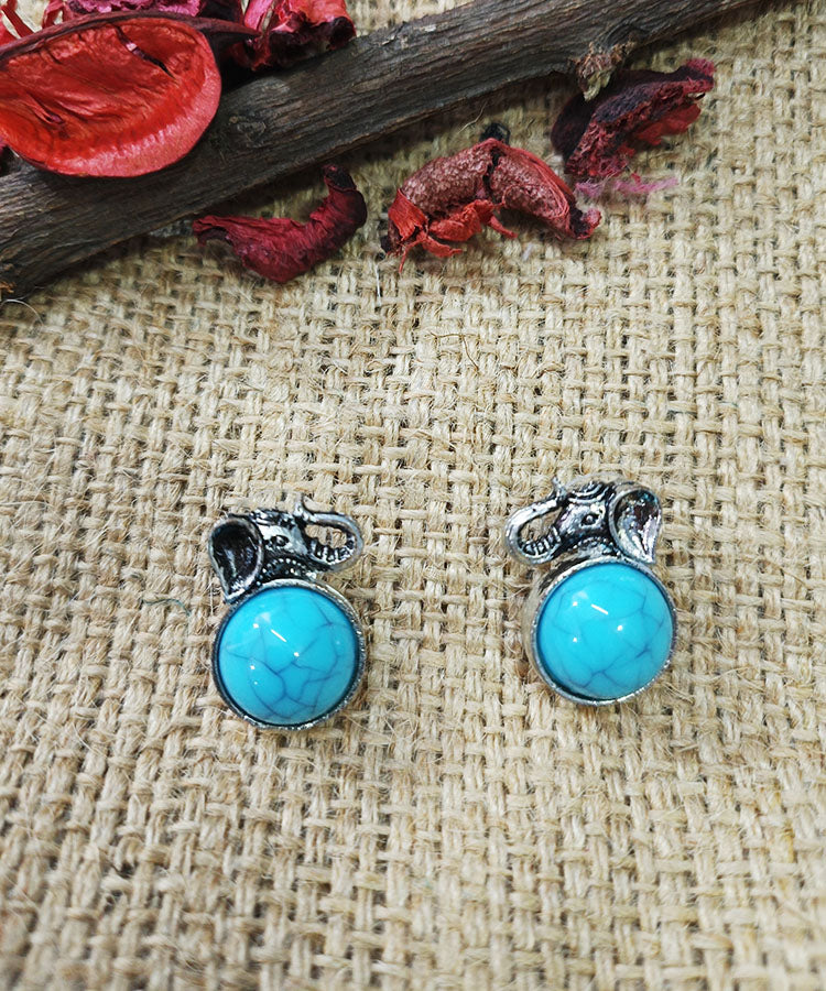 Turquoise Women's Oxidized Earring |Peepal Clothing