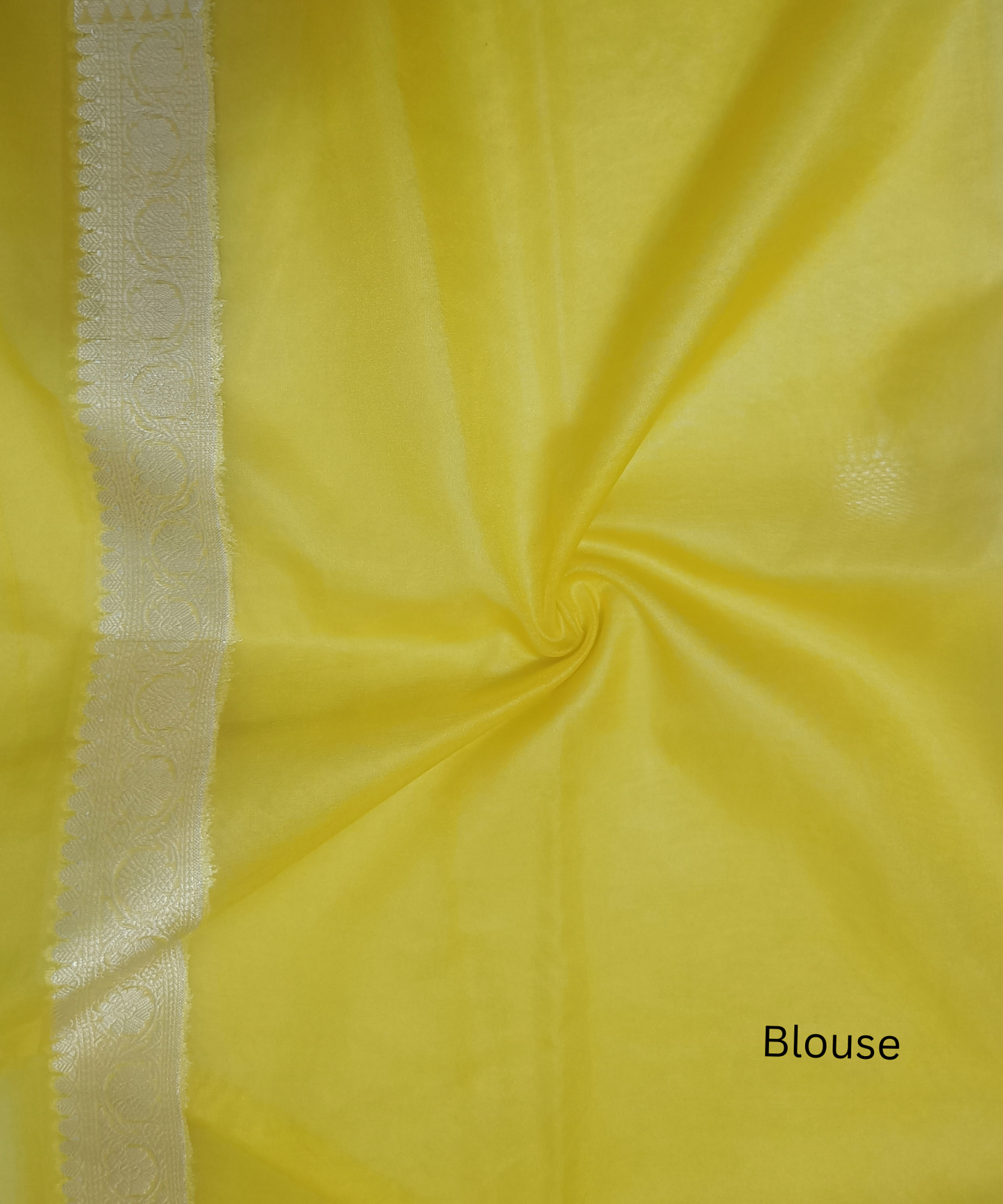Yellow Banarasi Kora Silk Organza Saree