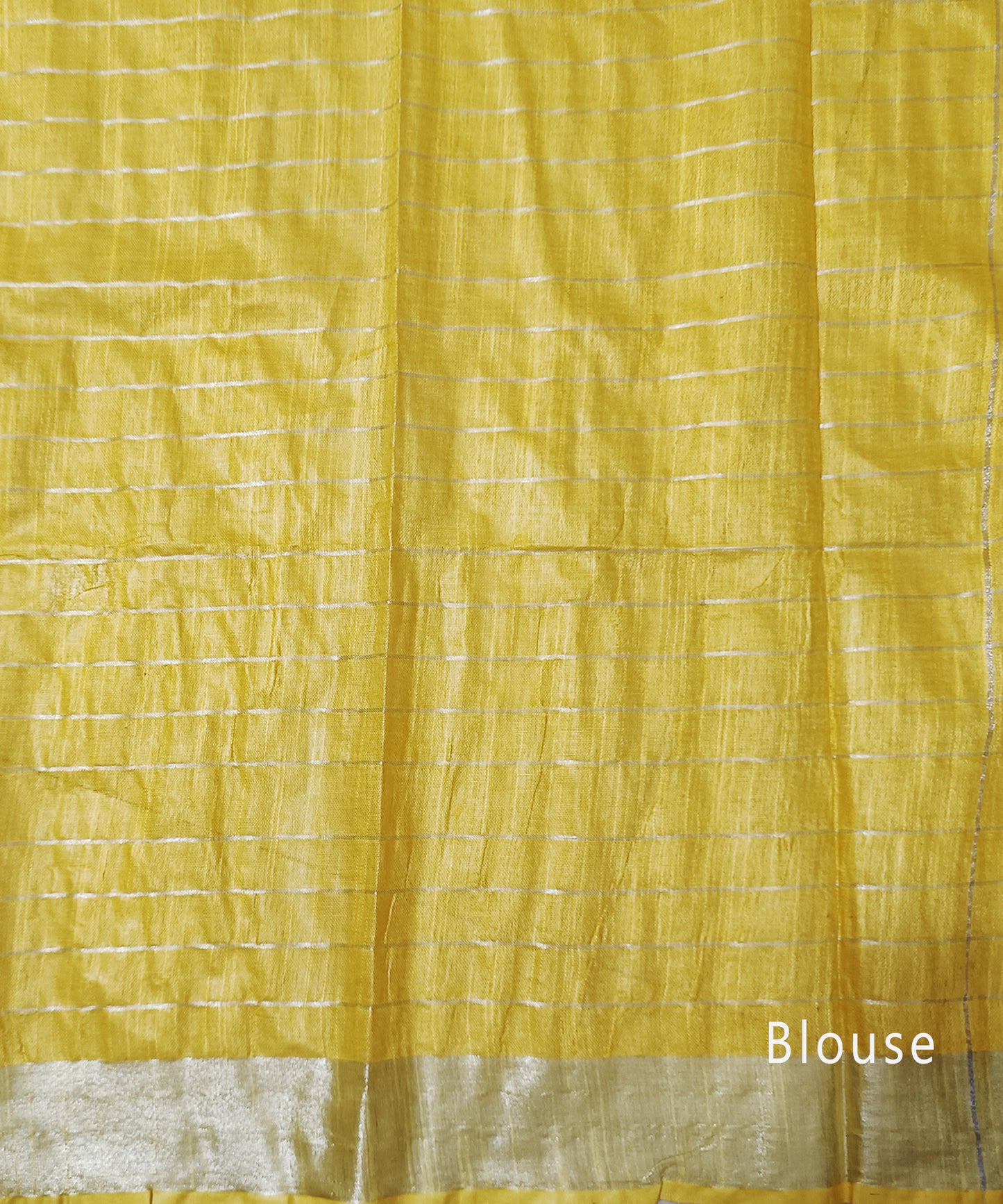 Yellow Handloom Pure Linen Saree