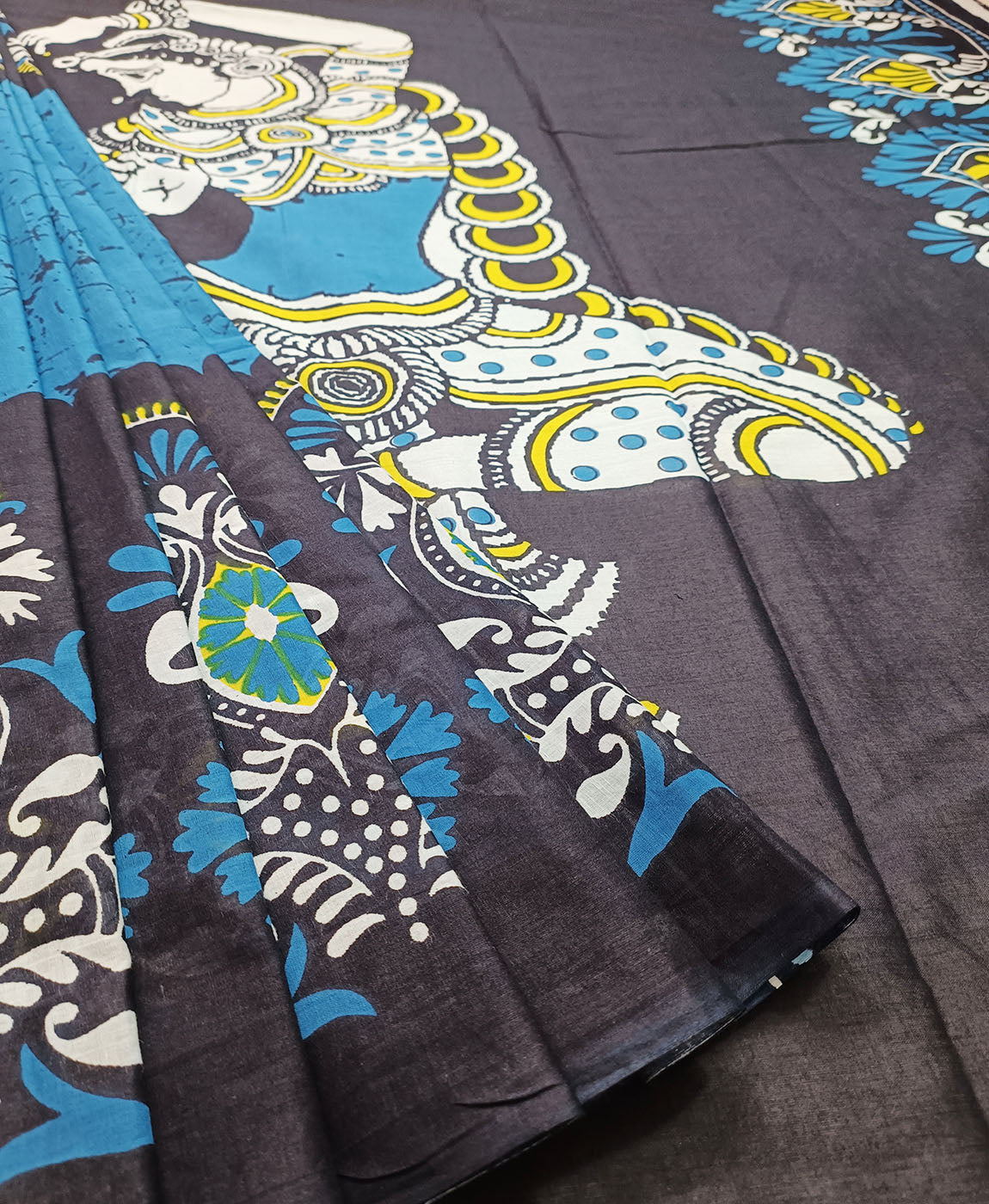 Bagru Printed Cotton Saree | Peepal Clothing