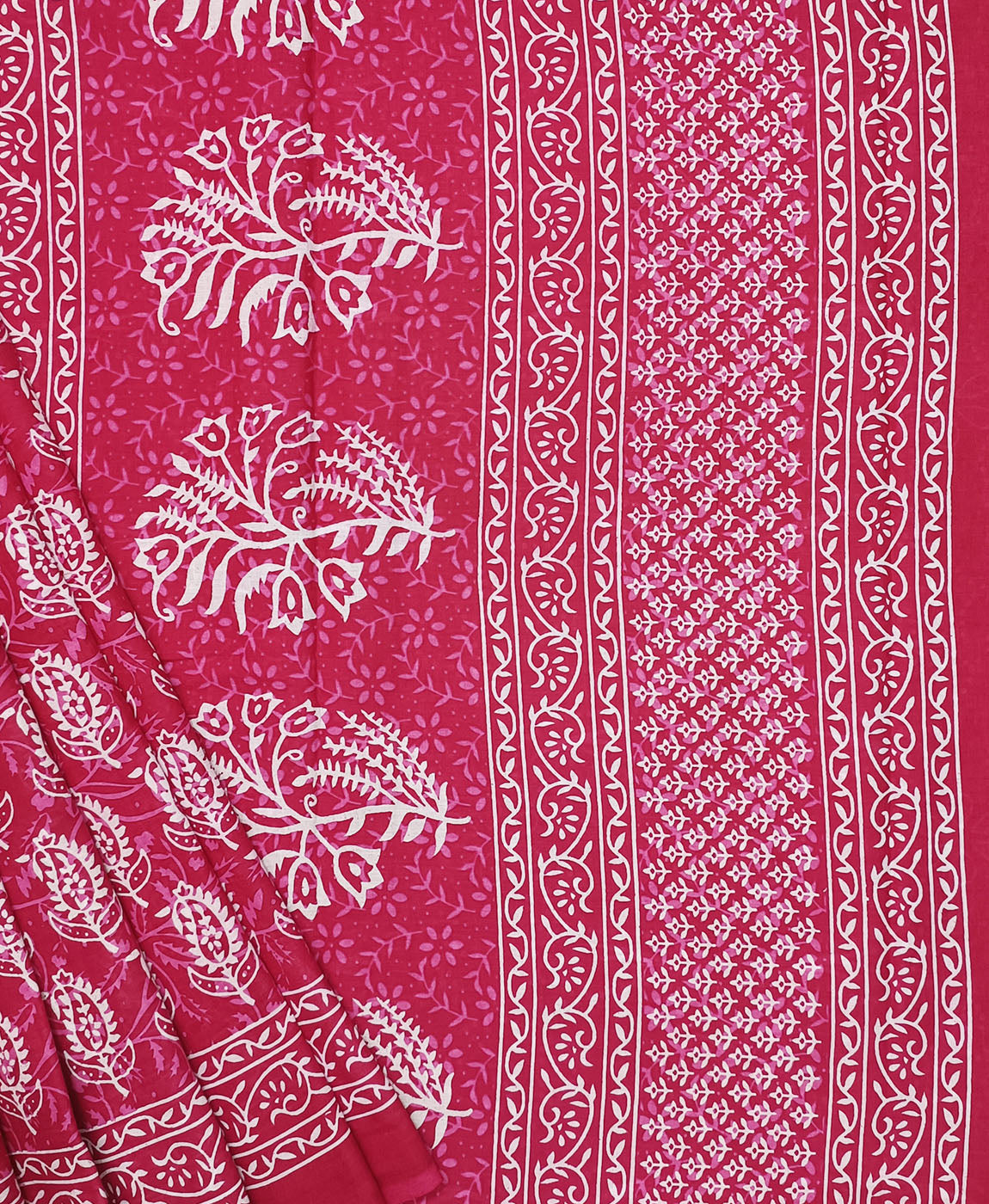 Bagru Printed Cotton Saree | Peepal Clothing