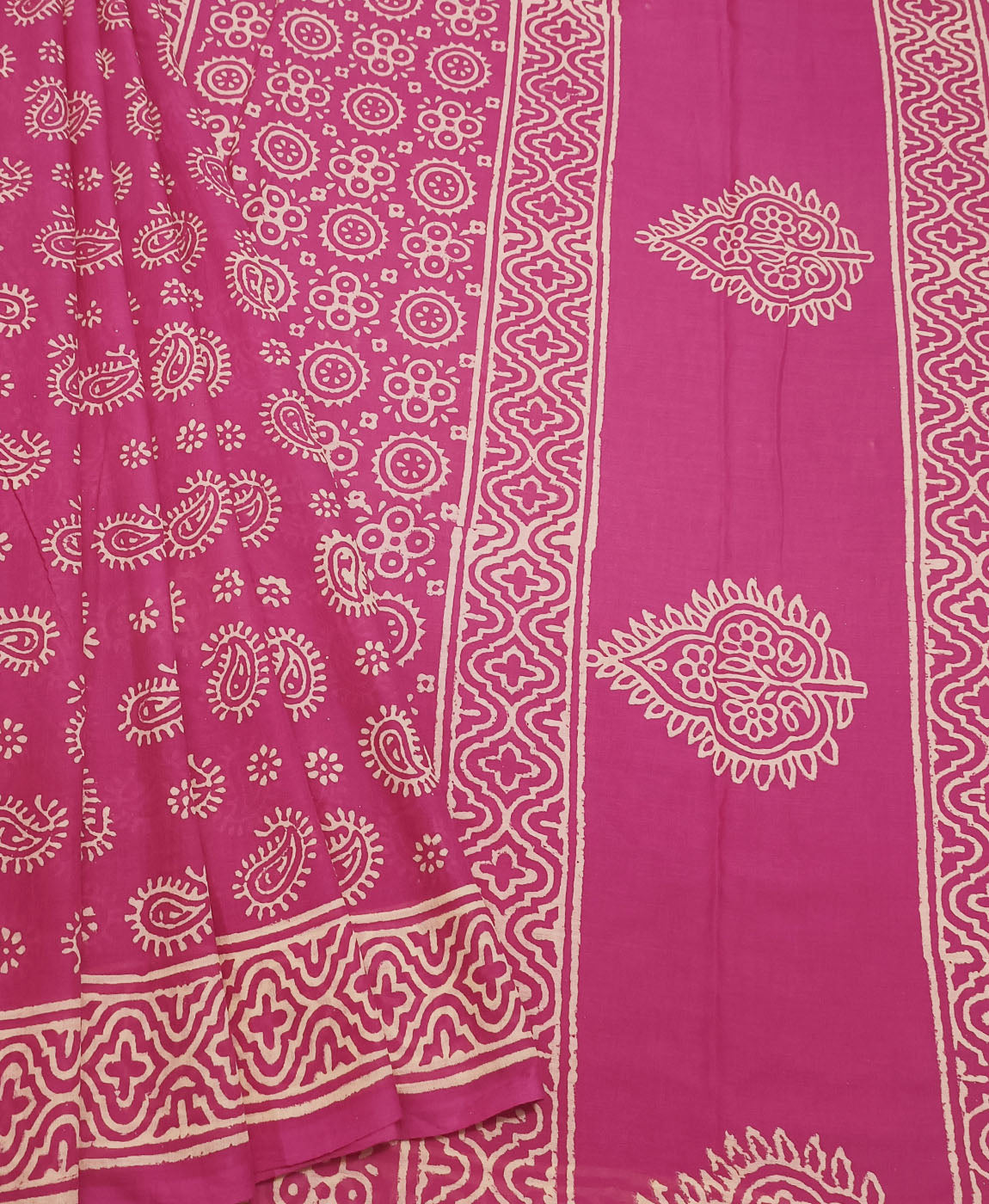 Bagru Printed Cotton Saree | Peepal Clothing
