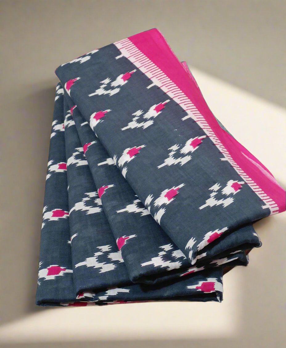 Mulmul Cotton Saree | Peepal Clothing