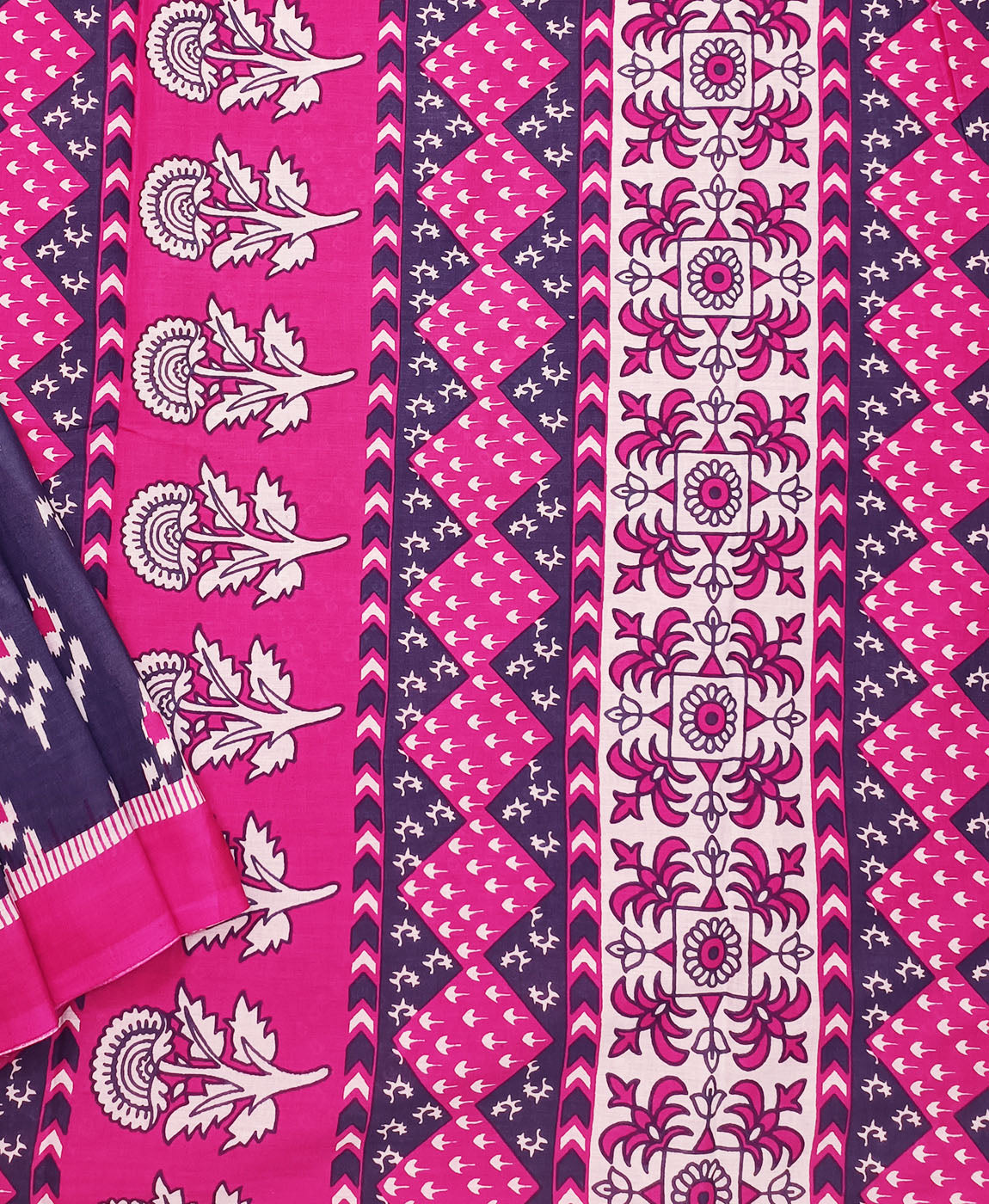 Bagru Printed Cotton Saree | Peepal Clothing