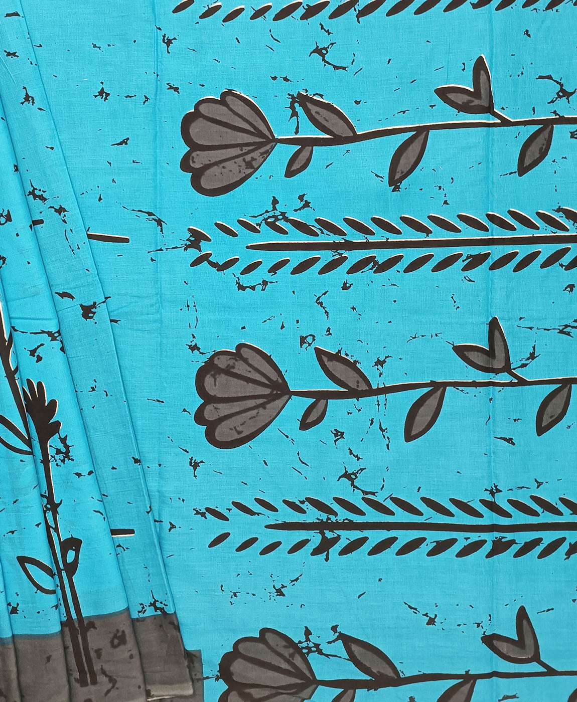 Bagru Printed Cotton Saree | Peepal Clothing