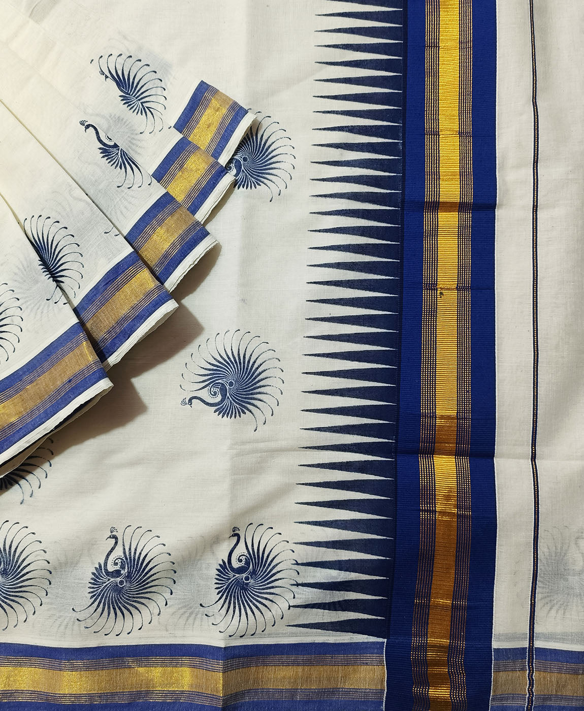 Pure Kerala Cotton Saree | Peepal Clothing