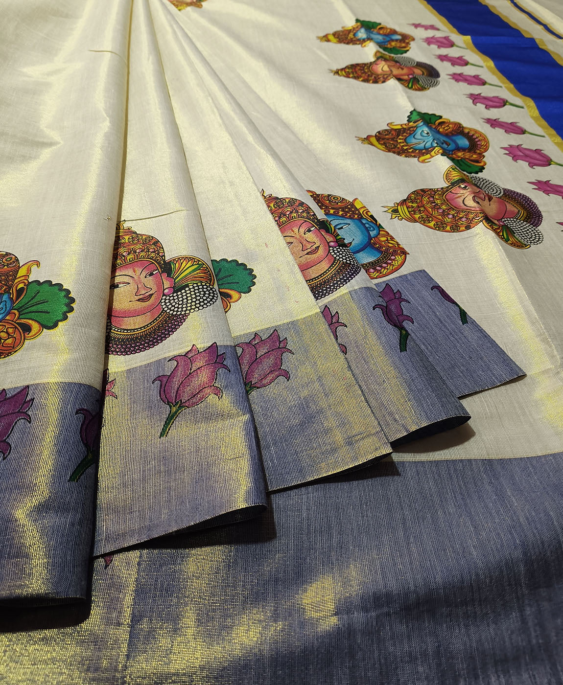 Kerala Cotton Saree | Peepal Clothing