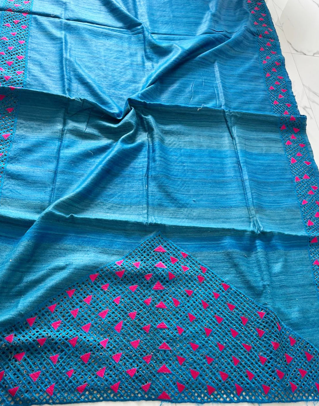 Cutwork Silk Saree | Peepal Clothing