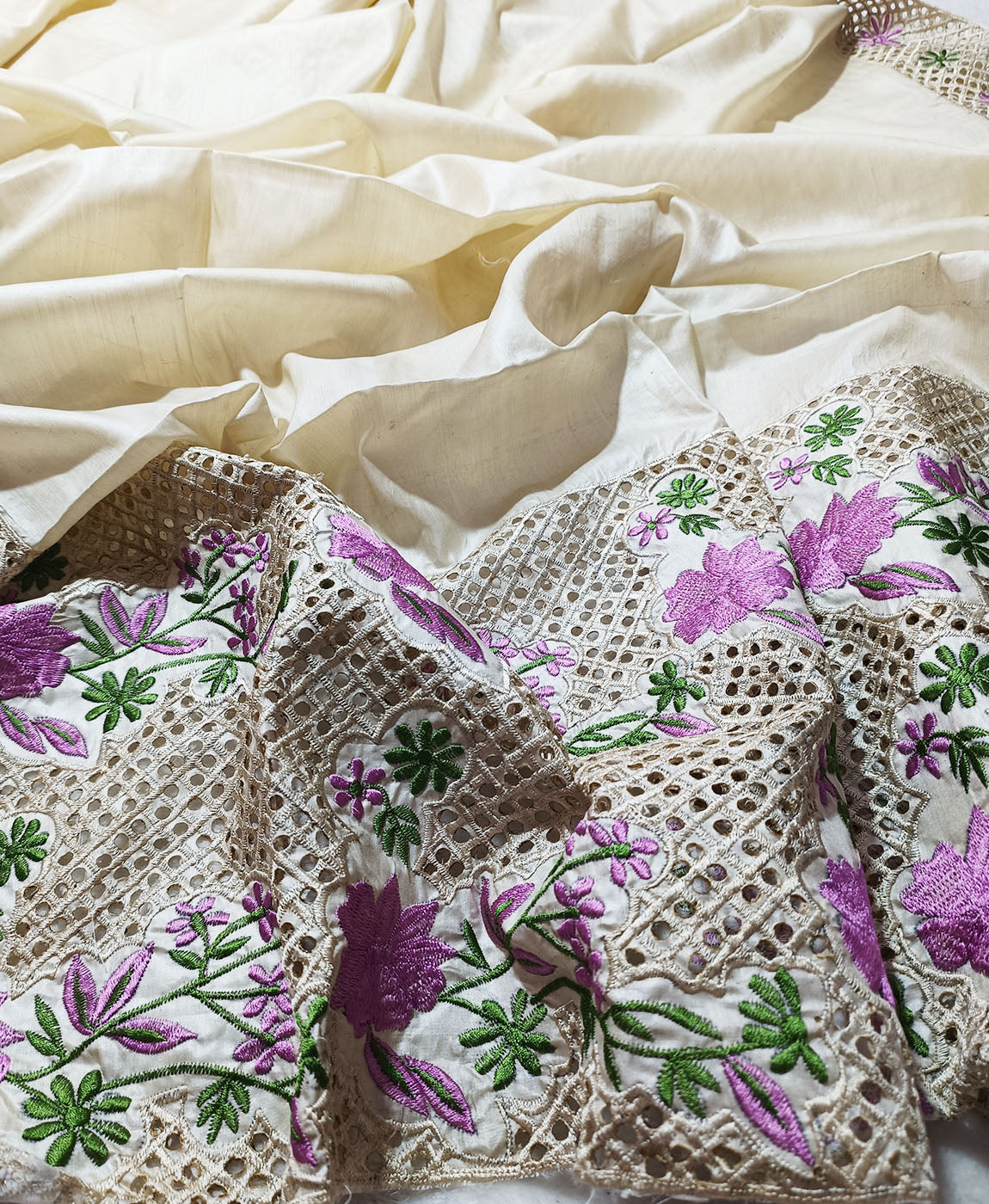 Cutwork Saree | Peepal Clothing