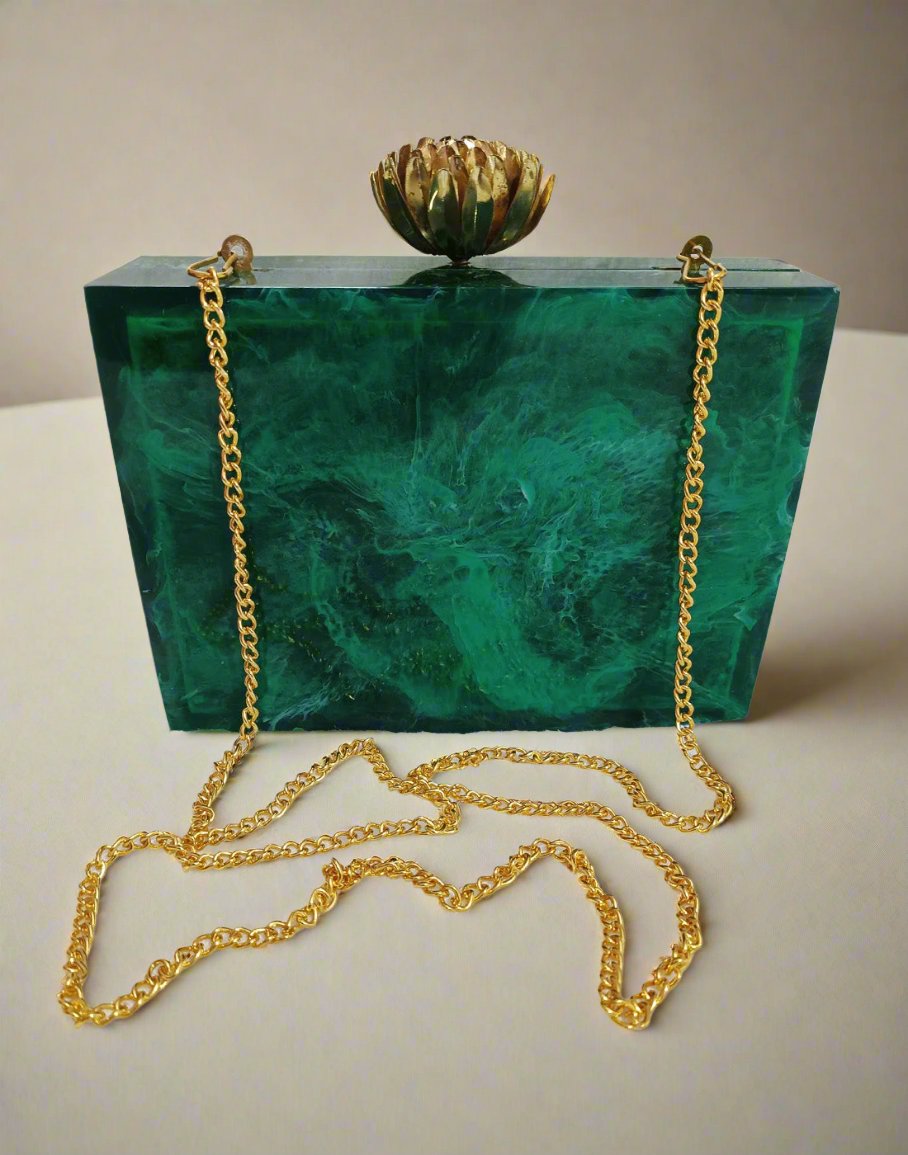 Emerald Green Clutch | Peepal Clothing