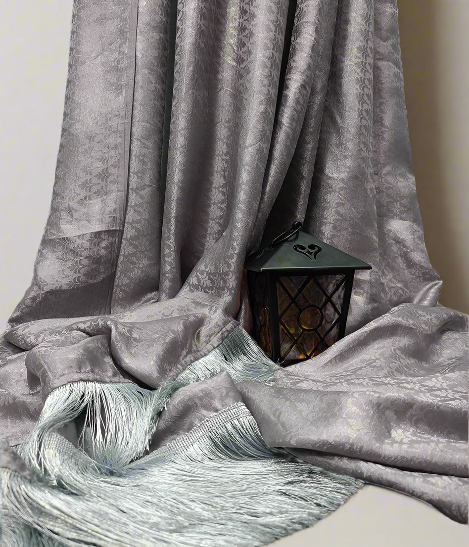 Grey Chinon Saree | Peepal Clothing