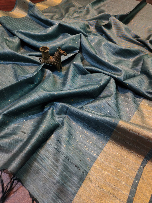 Grey Kota Viscose Saree | Peepal Clothing