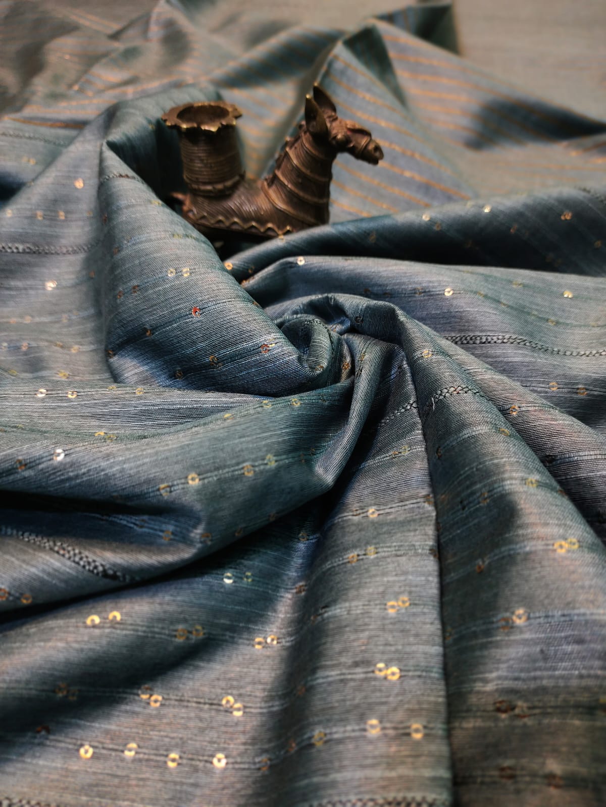 Grey Kota Viscose Saree | Peepal Clothing