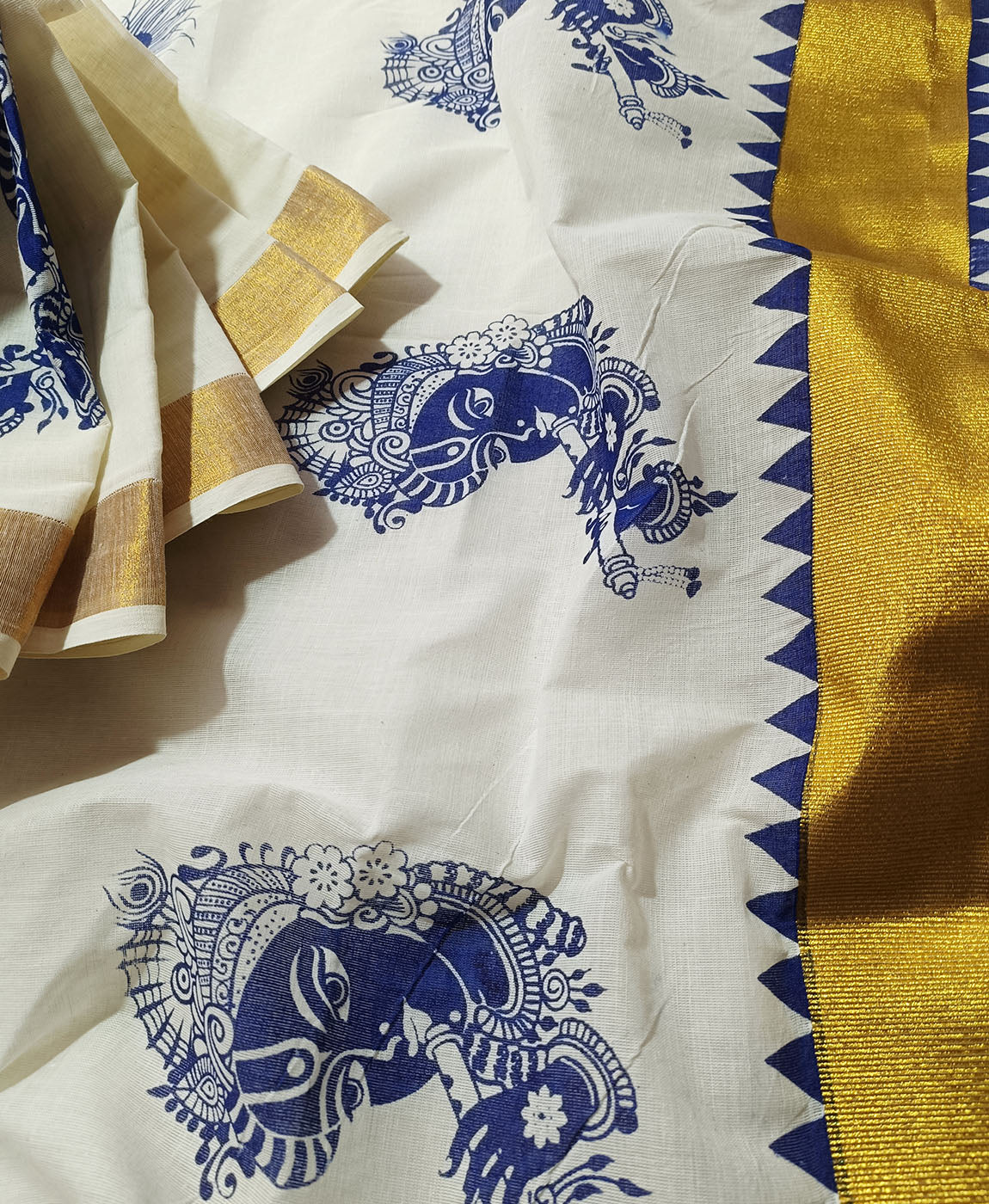 Pure Kerala Cotton Saree | Peepal Clothing