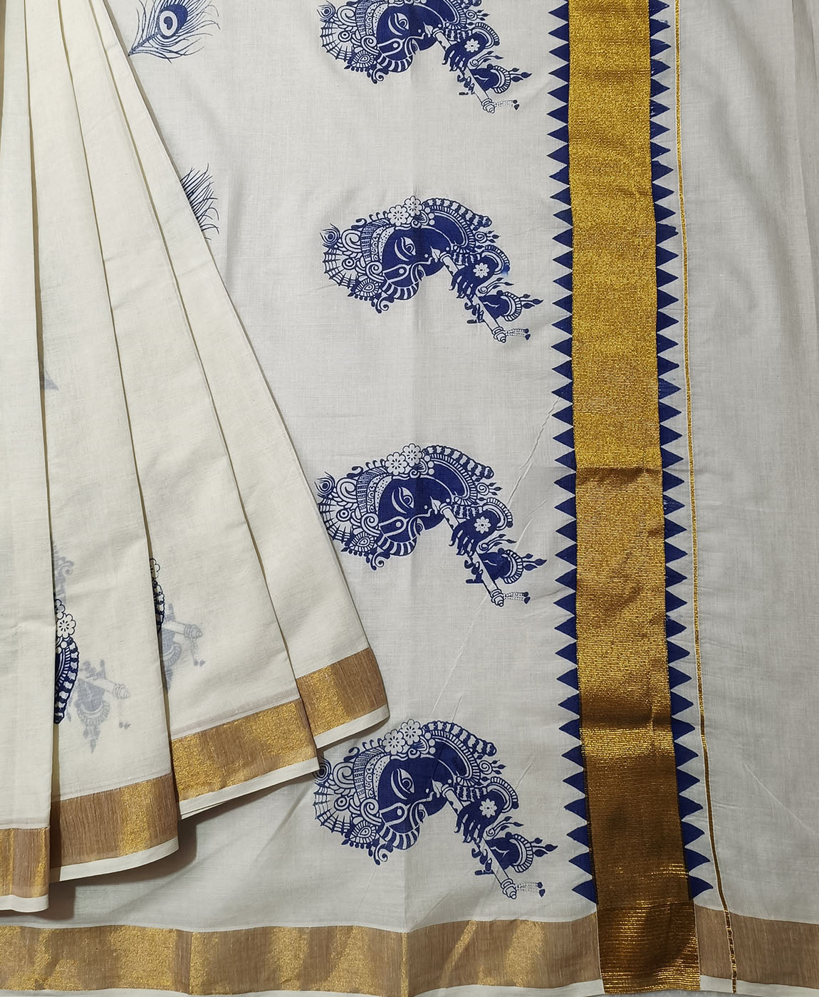 Kerala Cotton Sari | Peepal Clothing