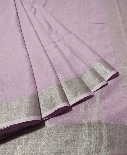 Lavender Linen Saree