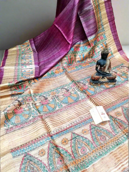 Painted Saree www.peepalclothing.com