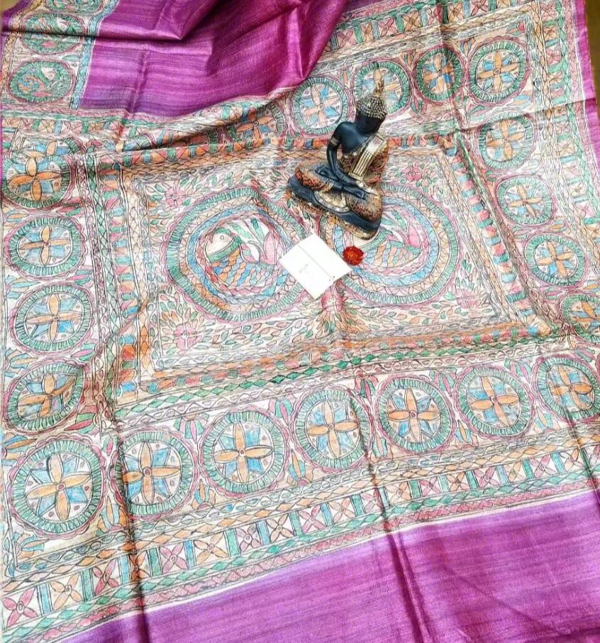 Painted Saree www.peepalclothing.com