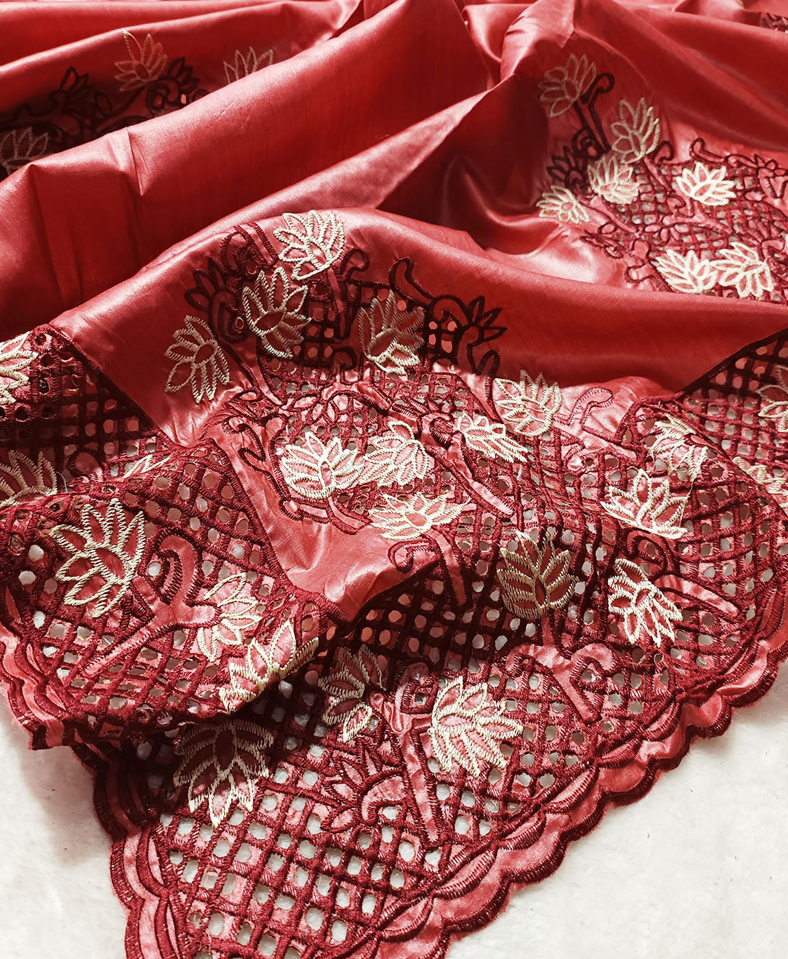 Cutwork Saree | Peepal Clothing